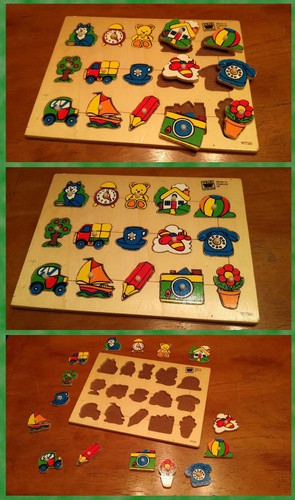 Gioco didattico legno - in, ad